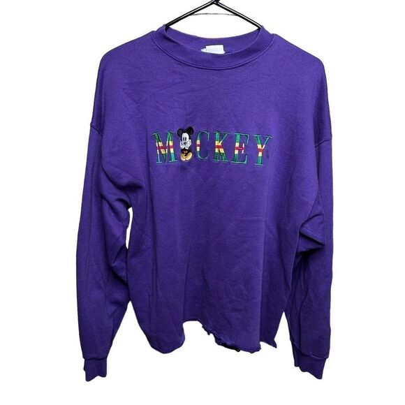 VTG Mickey “Gucci” Crewneck Distressed Large - Picture 1 of 4